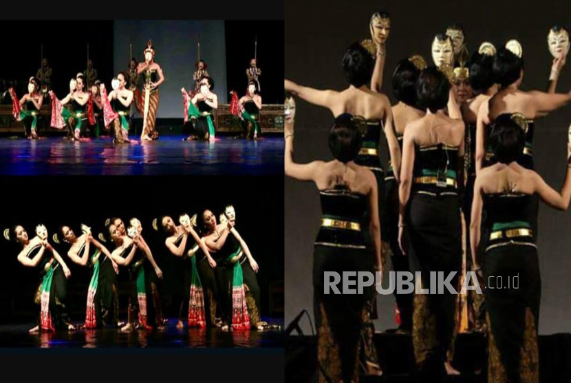 Bedhayan Topeng Abdi Sekartaji tampil dalam Festival Bedhayan V – Panca Utsava Bedhayan di Gedung Kesenian Jakarta pada Sabtu (9/8/2025).