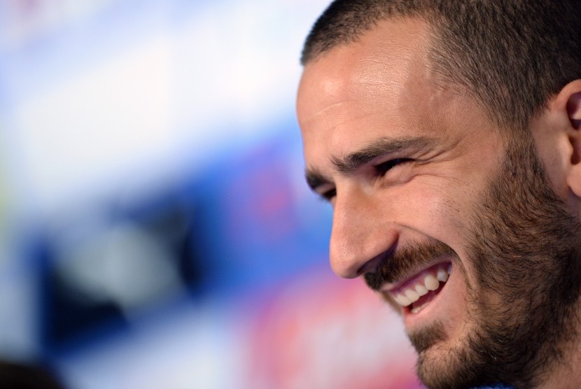 Bek Juventus dan timnas Italia, Leonardo Bonucci.