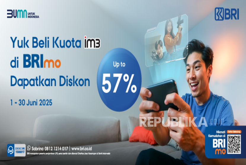 Beli kuota IM3 lebih hemat dengan  BRImo.