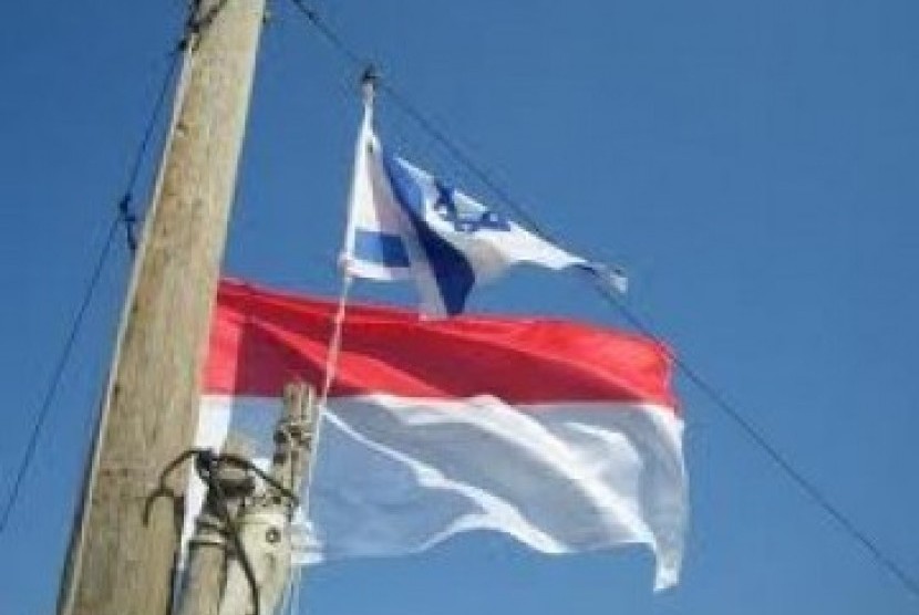 Bendera Indonesia dan Israel