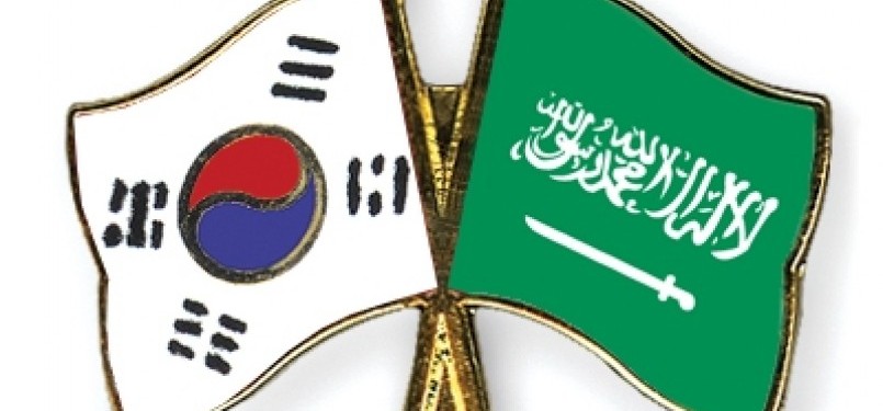 Bendera Korea Selatan dan Arab Saudi (ilustrasi)