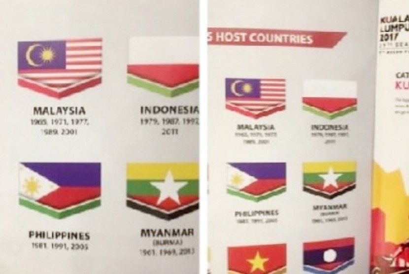 Menteri Belia dan Sukan Malaysia Khairy Jamaluddin bertemu dengan Menpora Imam Nahrawi di Kuala Lumpur, Ahad (20/8), untuk menyampaikan permintaan maaf Malaysia atas kesalahan cetak bendera merah putih dalam panduan SEA Games 2017.