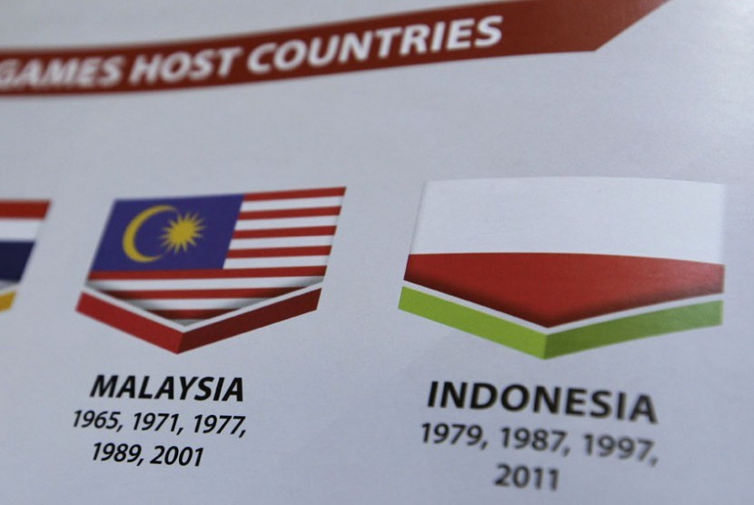 Indonesian flag was printed upside down in the SEA Games reference book.