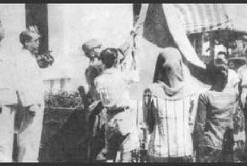 Bendera pusaka yang dijahit Ibu Fatmawati 