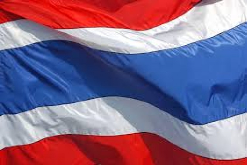 Bendera Thailand. Vaksin Covid-19 Astrazeneca dari Inggris akan tersedia di Thailand pada awal paruh pertama tahun 2021.