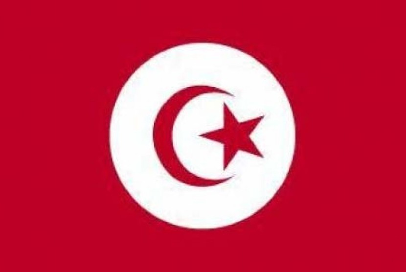 Protes di Tunisa kembali menyerukan Arab Spring untuk perubahan . Bendera Tunisia