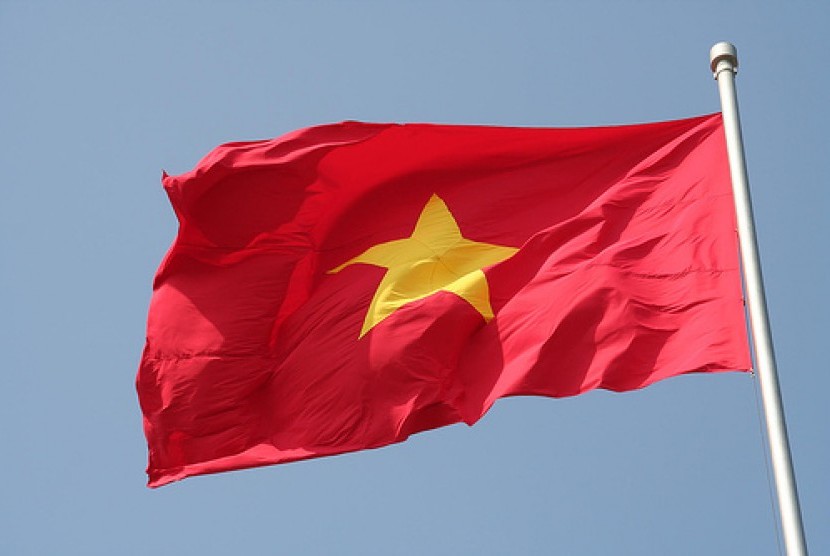 Bendera Vietnam (ilustrasi). Presiden Vietnam Nguyen Xuan Phuc telah mengundurkan diri dari jabatannya.