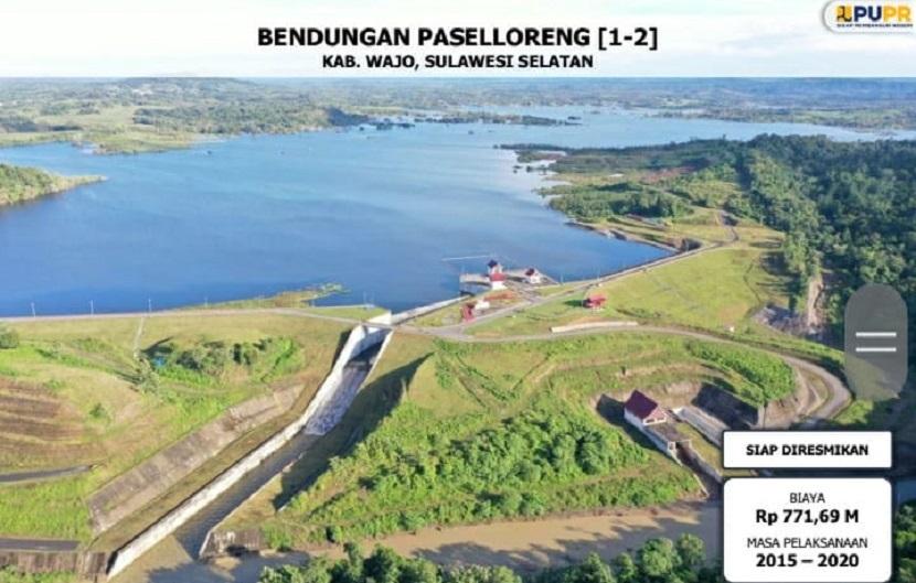 Bendungan Paselloreng, Kabupaten Wajo, Sulawesi Selatan.