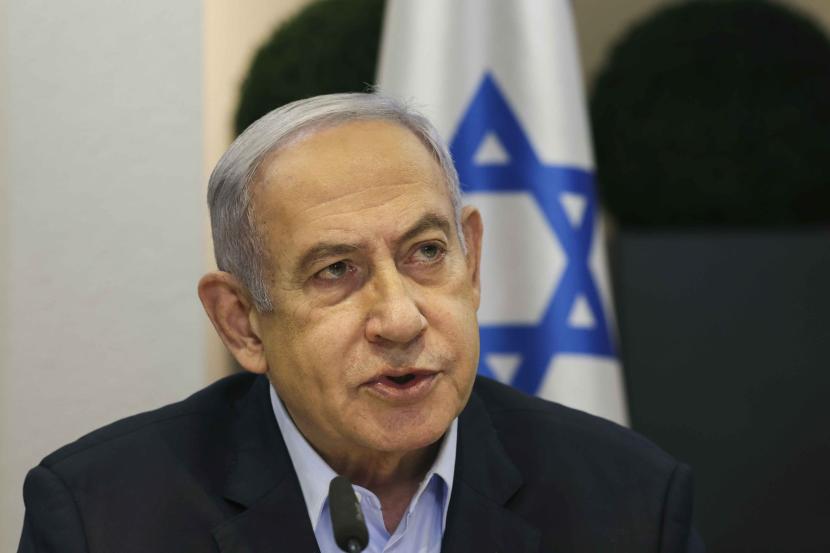 Benjamin Netanyahu. Partai Gerakan Pembaruan Arab atau dikenal sebagai Ta'al, mengatakan mereka akan mengajukan proposal mosi tidak percaya terhadap pemerintahan Netanyahu pada Senin (29/1/2024).