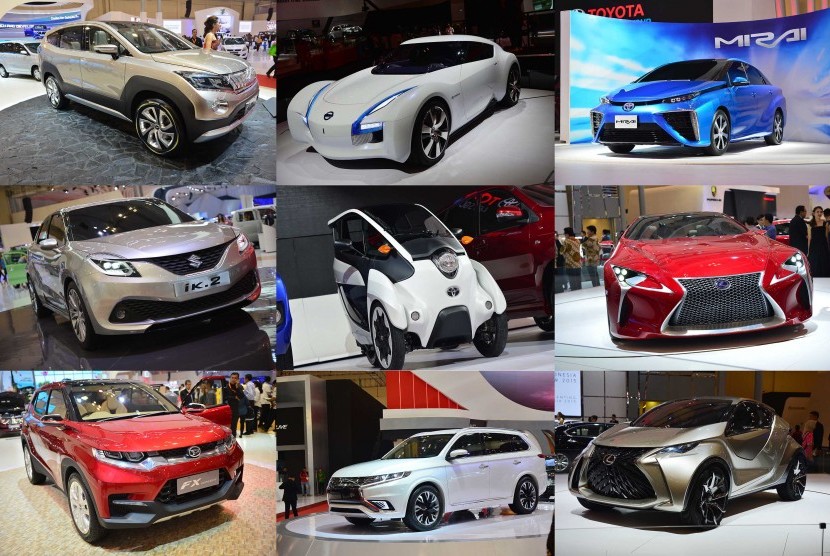 Berbagai jenis mobil konsep dengan desain dan teknologi terbaru dipamerkan pada ajang Gaikindo Indonesia Inernational Auto Show (GIIAS2015) di Tangerang, Kamis (20/8). 