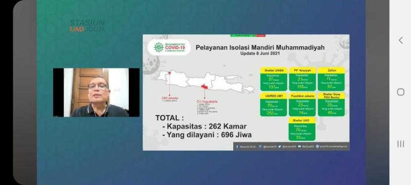 Berdasarkan laporan terbaru penangananan Covid-19 oleh Muhammadiyah Covid-19 Command Center (MCCC) dari 17 Mei hingga 8 Juni 2021, terjadi penambahan 1.158 kasus terkonfirmasi positif di 86 Rumah Sakit Muhammadiyah Aisyiyah (RSMA) di seluruh Indonesia. 
