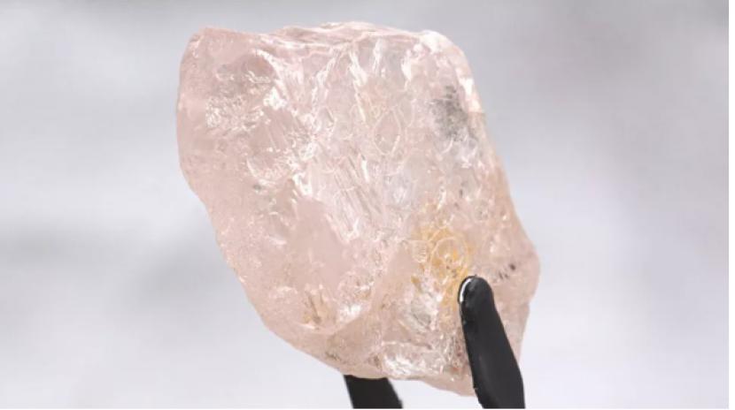 Berlian pink yang ditemukan di Angola.