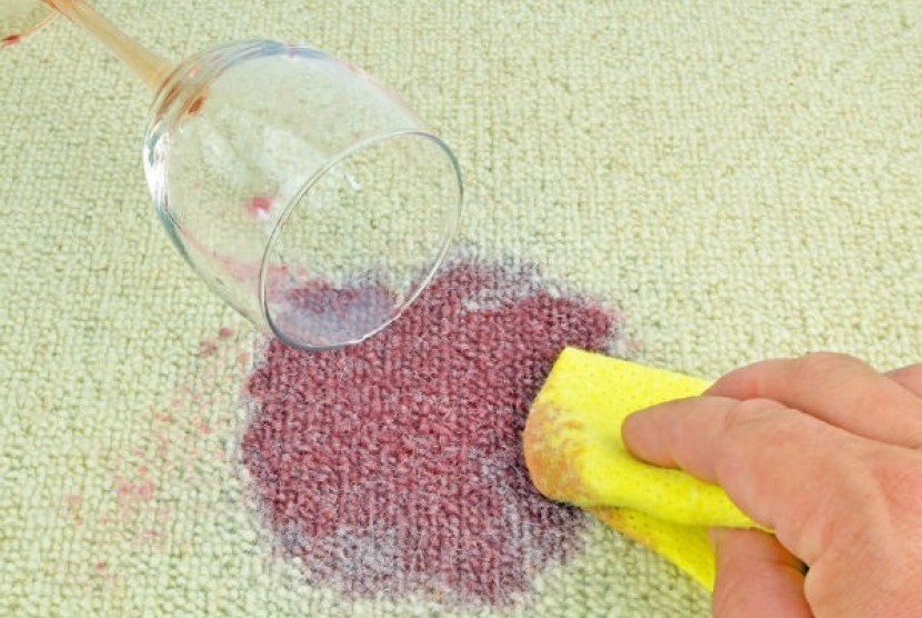 Bersihkan karpet dengan sabung kacang (ILustrasi)