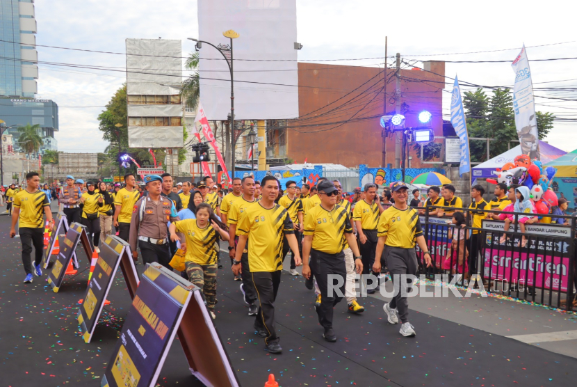  Bhayangkara Run 2025 di Bandar Lampung, Ahad (22/6/2025).