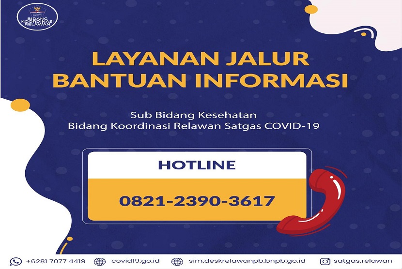 Bidang Koordinasi Relawan (BKR) Satgas COVID-19 hari ini resmi meluncurkan Layanan Jalur Bantuan Informasi COVID-19 bagi tenaga kesehatan dan masyarakat umum di Wilayah DKI Jakarta dan Bandung Raya. 