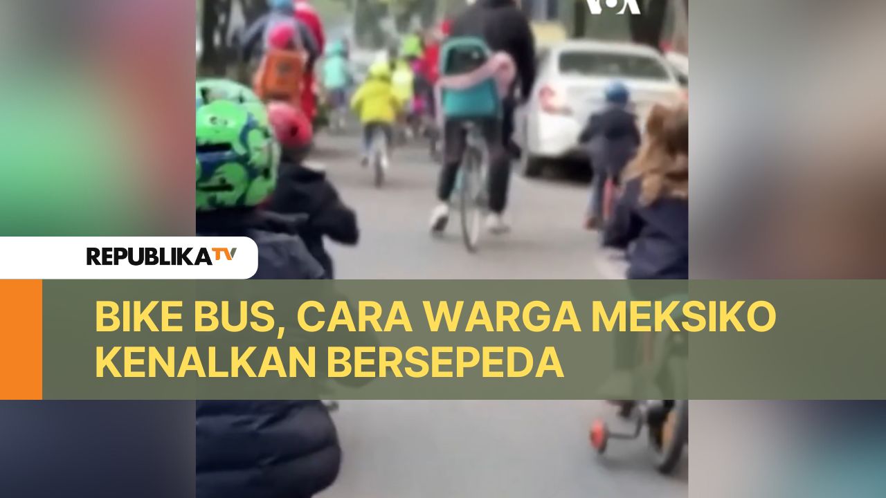 Bike Bus, cara warga Meksiko mengenalkan moda transportasi ramah lingkungan yakni sepeda sejak dini.