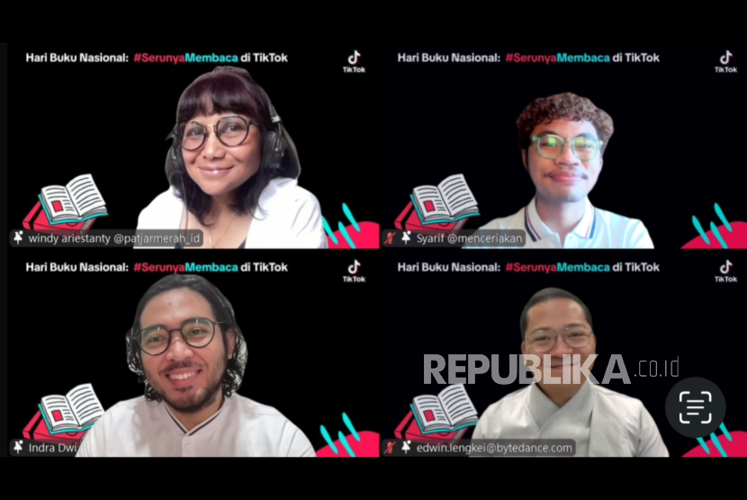 Bincang virtual TikTok merayakan Hari Buku Nasional pada Selasa (20/5/2025).