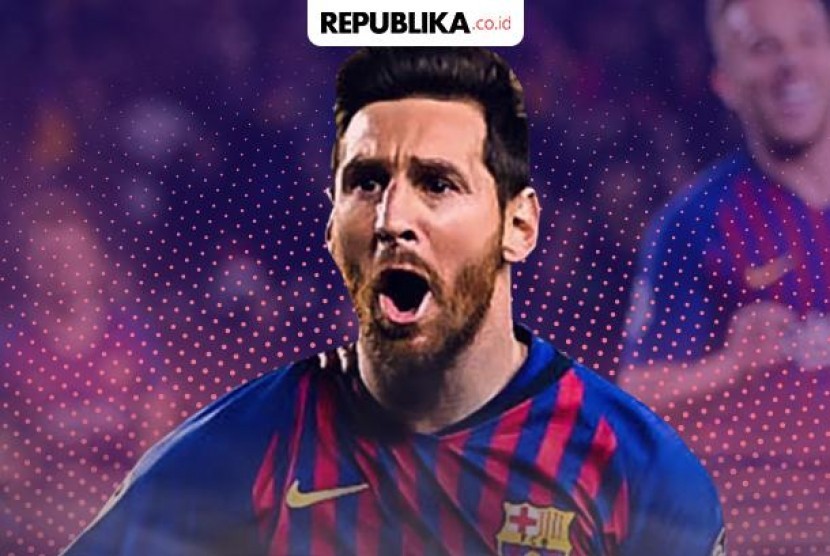 Bintang Barcelona Lionel Messi.(Republika.)