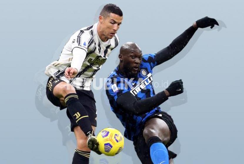 Bintang Juventus Cristiano Ronaldo Vs Bintang Inter Milan Romelu Lukaku
