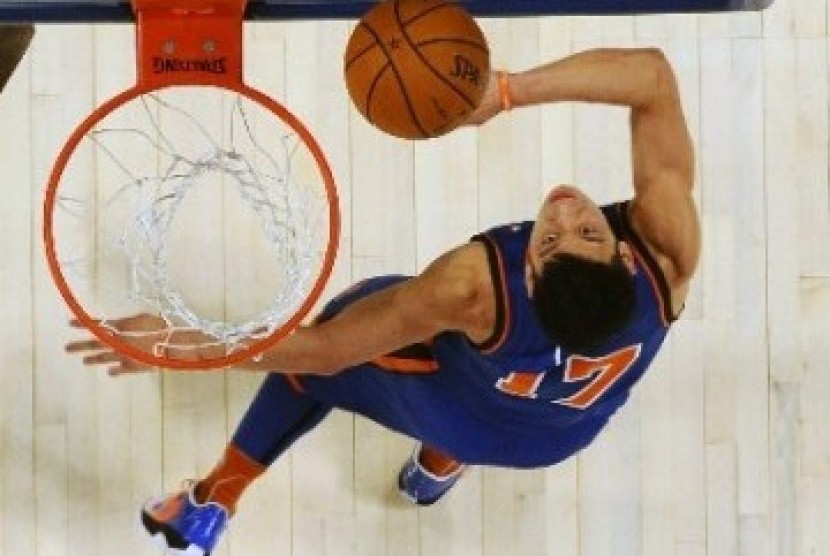 Jeremy Lin saat membela New York Knicks. 