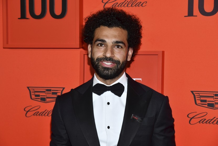  Bintang sepakbola asal Mesir, Mohamed Salah, menghadiri Time 100 Gala sebagai perayaan 100 Orang Paling Berpengaruh versi majalah Time di New York, Selasa (23/4).
