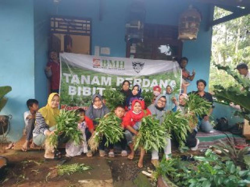 BMH bersama Komunitas Gunungpati Kreatif (KGK) Semarang menggelar panen perdana sayuran organik.