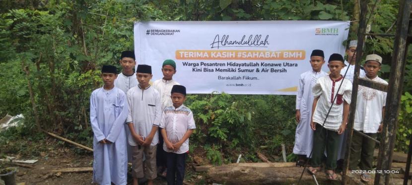 BMH menghadirkan sumur bor untuk pesantren tahfidz  di Konawe Utara, Sulawesi Tenggara (Sultra), Jumat  (12/8/2022).