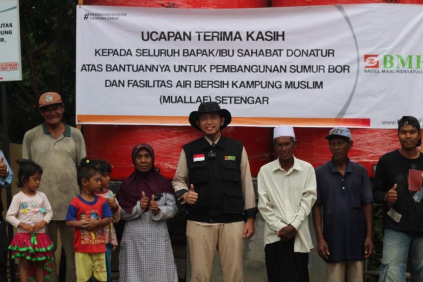 BMH meresmikan sumur bor dan fasilitas air bersih untuk masyarakat  di Pulau Setengar Batam, Kepri, Rabu (6/7/2022). Pembangunan sumur bor dan fasilitas air bersih itu didukung oleh Bank Indonesia.