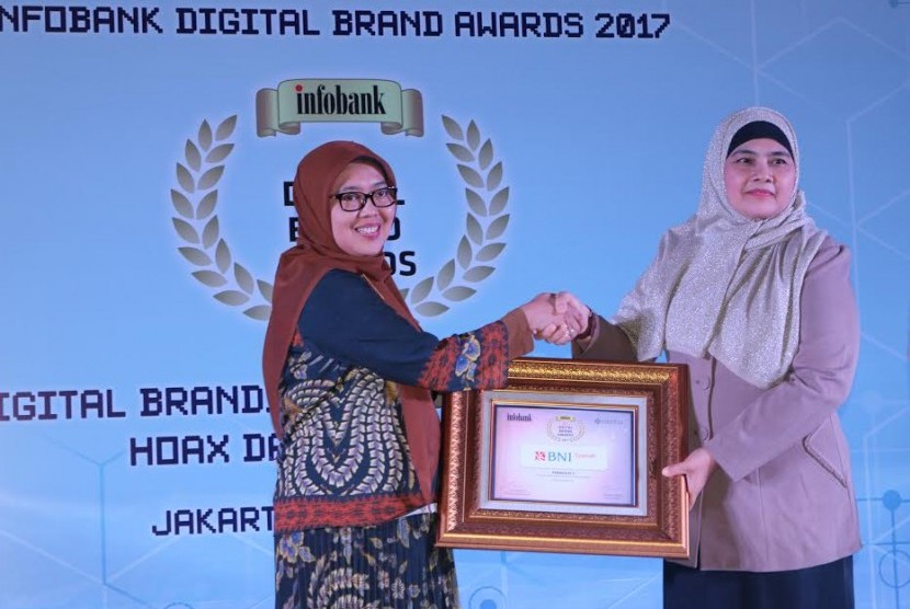 BNI Syariah meraih  Golden KPR di Infobank Award 2017.