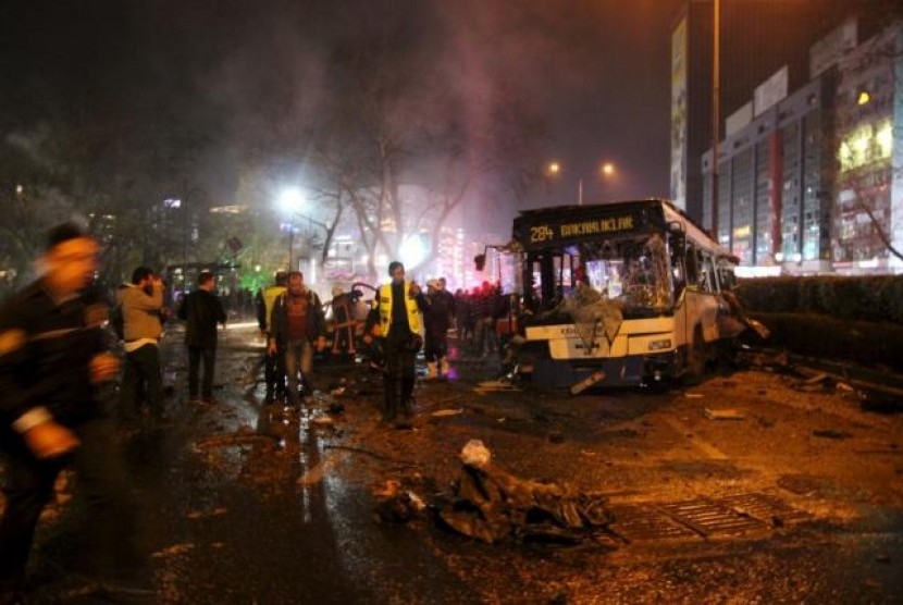 Ledakann bom di Ankara, Turki (ilustrasi) 