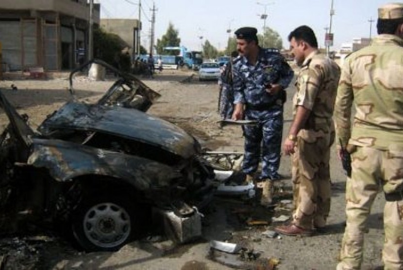 Aksi serangan bom di Irak. (ilustrasi)