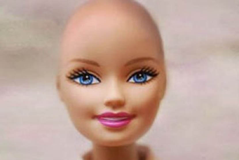 Boneka Barbie versi botak/ilustrasi