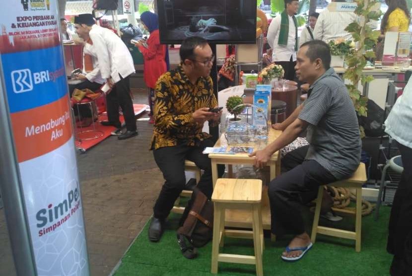 Booth BRI Syariah di Expo iB Vaganza Jakarta.