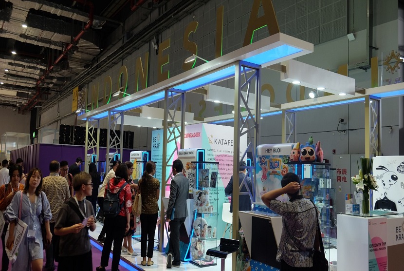Booth Indonesia  gelaran Licensing Expo China 2019 di Shanghai, 24-26 Juli 2019