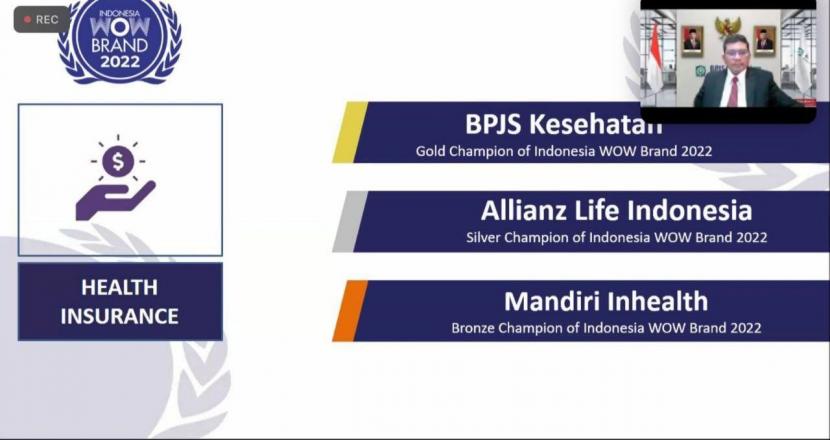 BPJS Kesehatan kembali berhasil meraih penghargaan Gold Champion of Indonesia WOW Brand 2022 untuk kategori Health Insurance. Penghargaan tersebut diterima langsung oleh Direktur Utama BPJS Kesehatan, Ghufron Mukti secara virtual pada Rabu (23/3/2022).