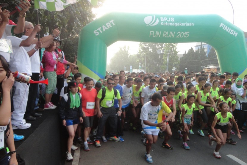  BPJS Ketenagakerjaan menggelar BPJS Ketenagakerjaan Fun Run 5K di Bandung, Jawa Barat pada Ahad (22/11).