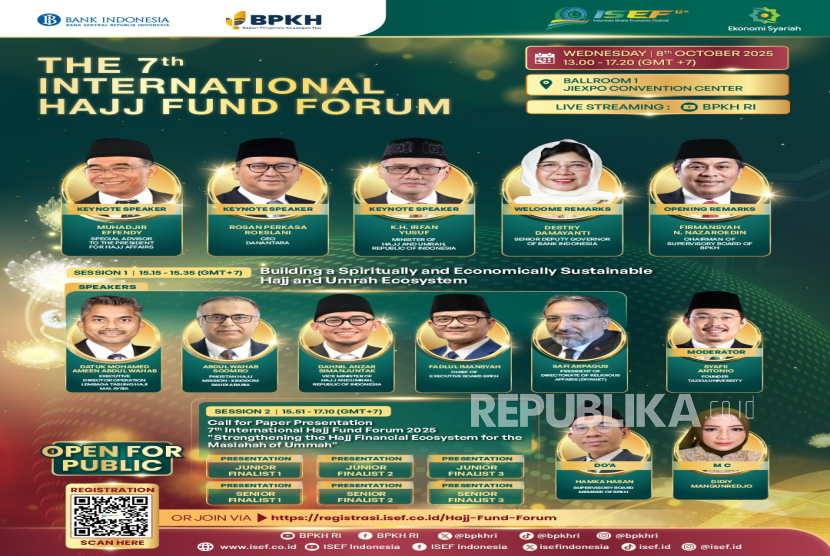 BPKH menggelar forum  pengelolaan keuangan haji internasional dalam rangkaian acara ISEF 2025 di Jakarta.