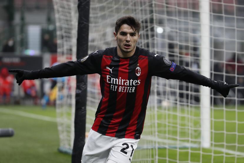  Gelandang AC Milan Brahim Diaz. 