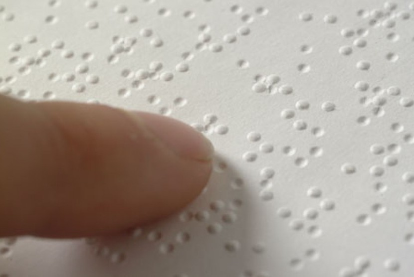 Braille is writing system used by the blinds. (illustration)