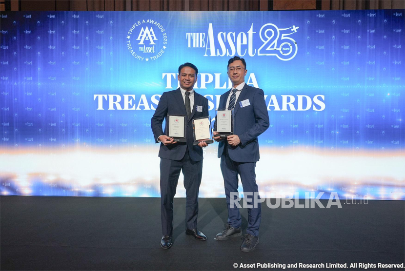 BRI meraih tiga penghargaan prestisius dalam ajang The Asset Triple A Treasurise Awards 2025 yang diselenggarakan di Four Seasons Hotel, Hong Kong (21/5).