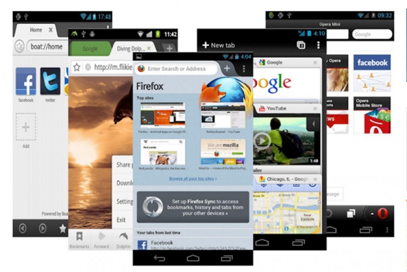 Browser untuk perangkat Android.