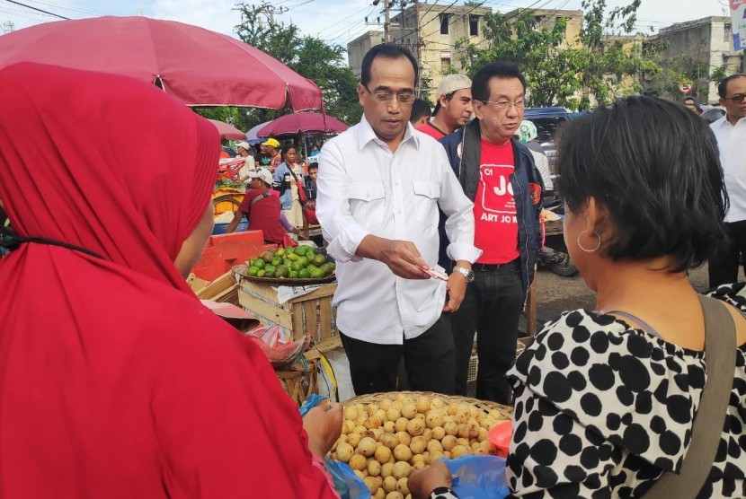 Budi Karya Sumadi menjelang kampanya akbar Jokowi di Palembang.