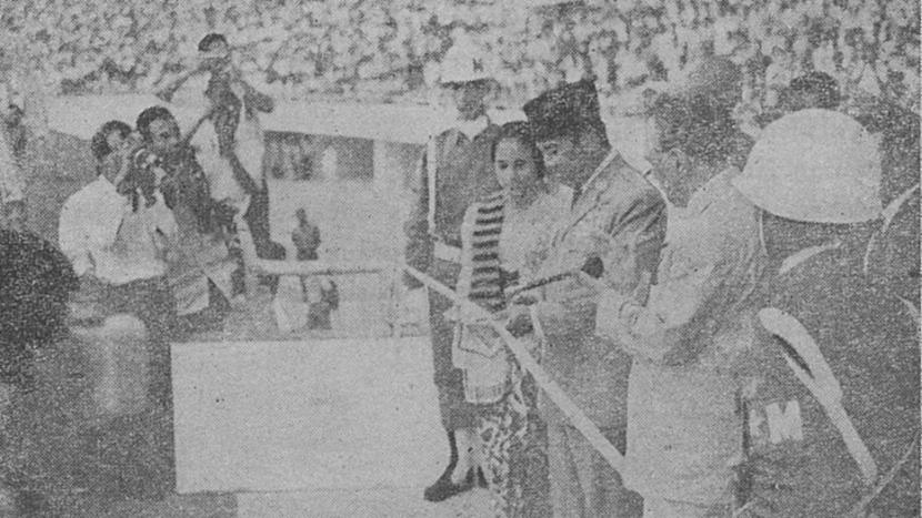 Bung Karno saat membuka Asian Games 1962