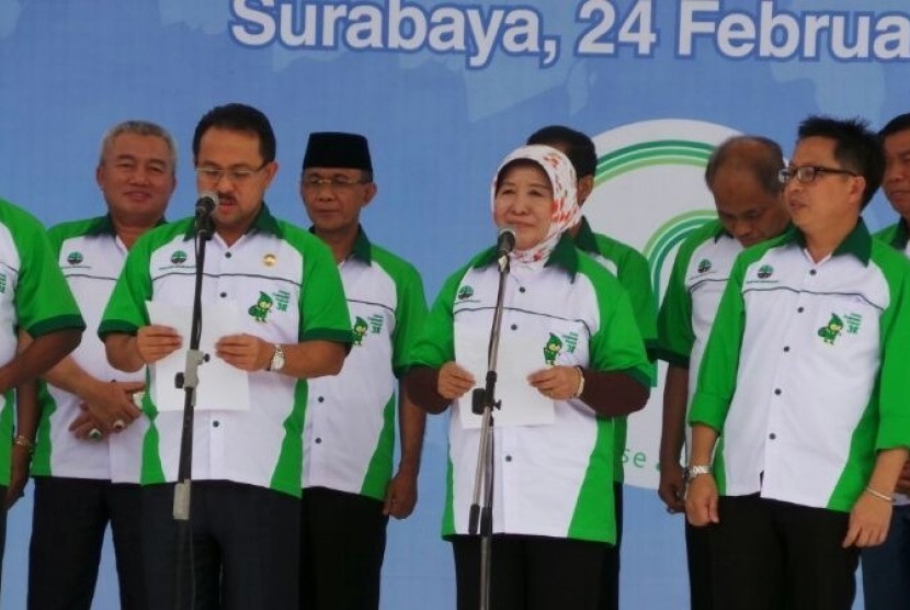 Bupati Banjar Provinsi Kalimantan Selatan, Sultan H Khairul Saleh, memimpin Deklarasi Menuju Indonesia Bersih Sampah 2020.
