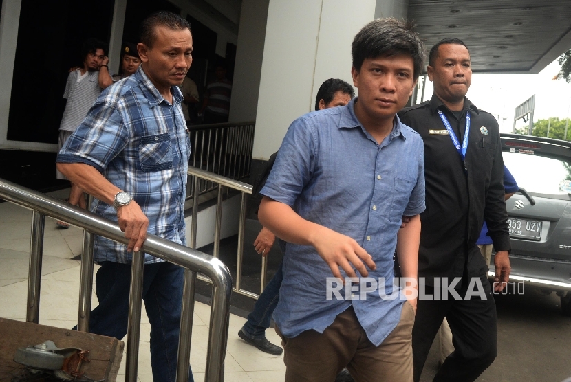 Bupati Ogan Ilir (OI) Ahmad Wazir Nofiandi saat tiba di BNN, Jakarta, Senin (14/3).