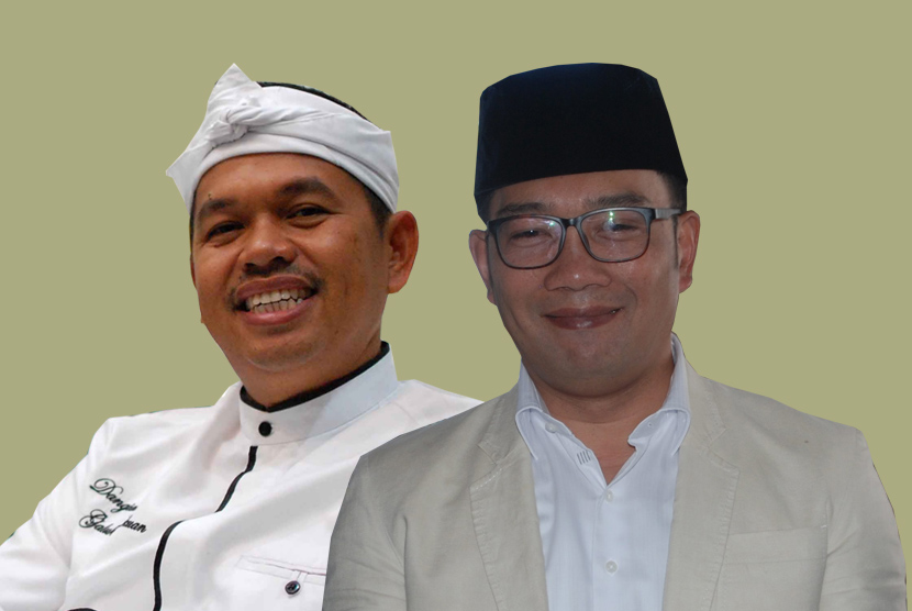 Bupati Purwakarta Dedi Mulyadi (kiri) dan Wali Kota Bandung Ridwan Kamil (kanan)