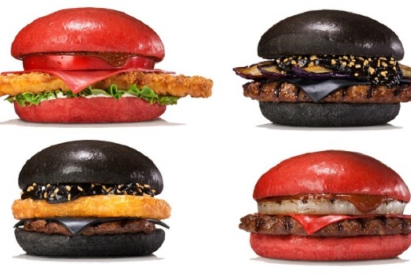 Burger hitam keluaran burger king Jepang