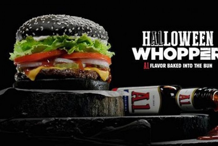 Burger Hitam sambut Halloween 