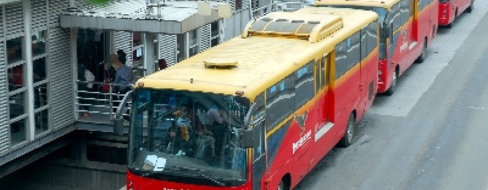 Busway Transjakarta. Ilustrasi
