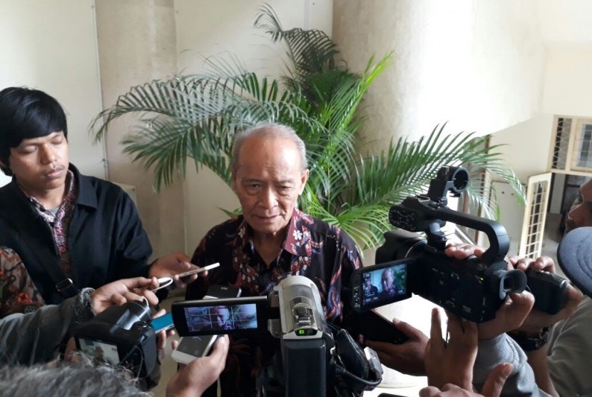 Buya Syafi'i Maarif saat ditemui di sela-sela seminar Refleksi Kepahlawanan Prof Lafran Pane di Universitas Negeri Yogyakarta (UNY). 